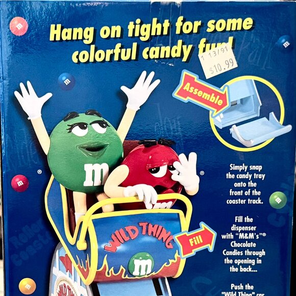 M&M's WILD THING ROLLER COASTER DISPENSER Candy M&M Red/Green Characters 2nd ed - Picture 3 of 16